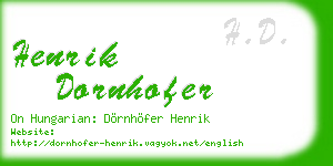 henrik dornhofer business card
